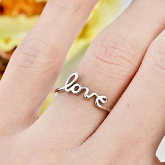 Cursive Love Ring
